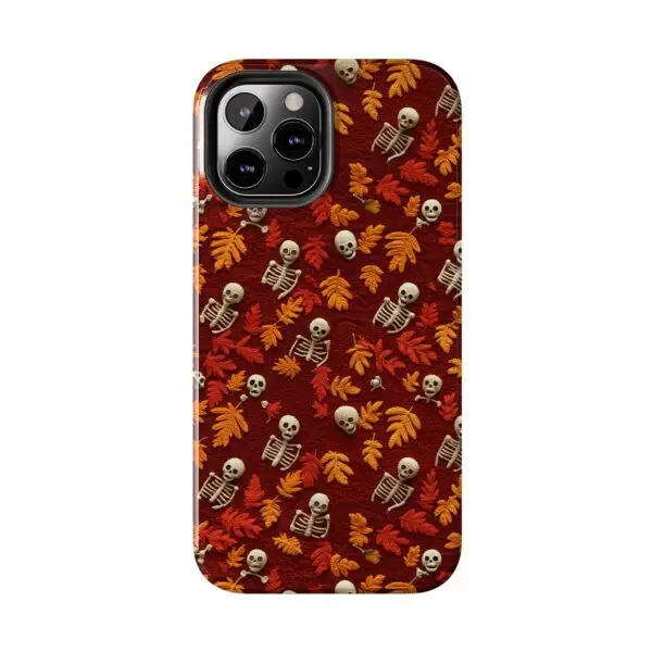 3D Orange Autumn Skeleton Tough Phone Cases for iPhone and Samsung - Image 55
