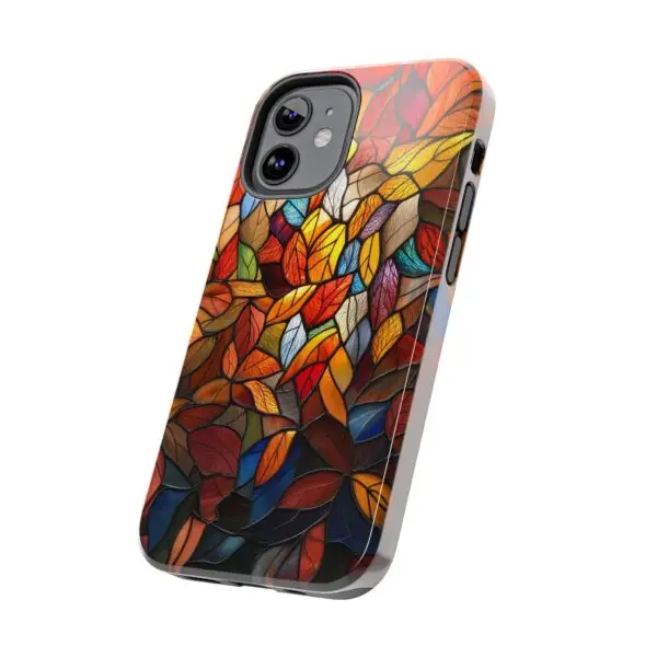 Autumn Leaves Stained Glass Tough Phone Case for iPhone and Samsung - Image 43