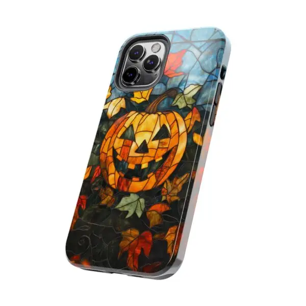 Luminous Lantern Halloween Stained Glass Tough Phone Case for iPhone and Samsung - Image 49