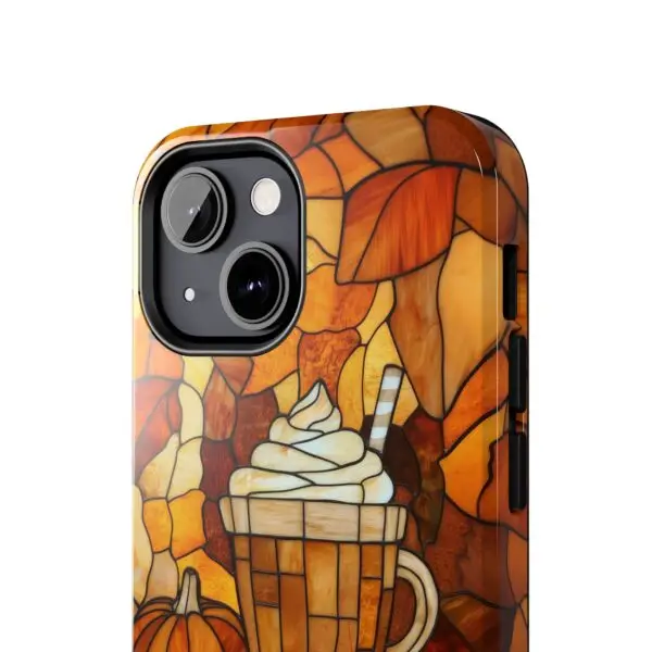 Stained Glass Pumpkin Spice Latte (PSL) Tough Phone Case for iPhone and Samsung - Image 68