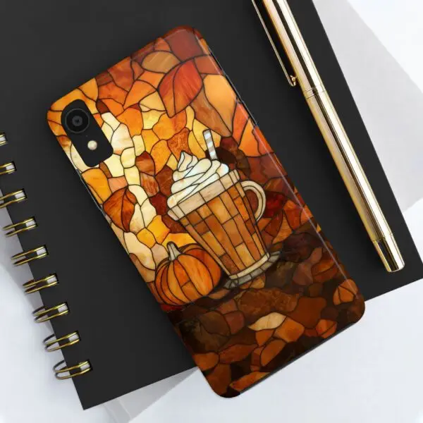 Stained Glass Pumpkin Spice Latte (PSL) Tough Phone Case for iPhone and Samsung - Image 12