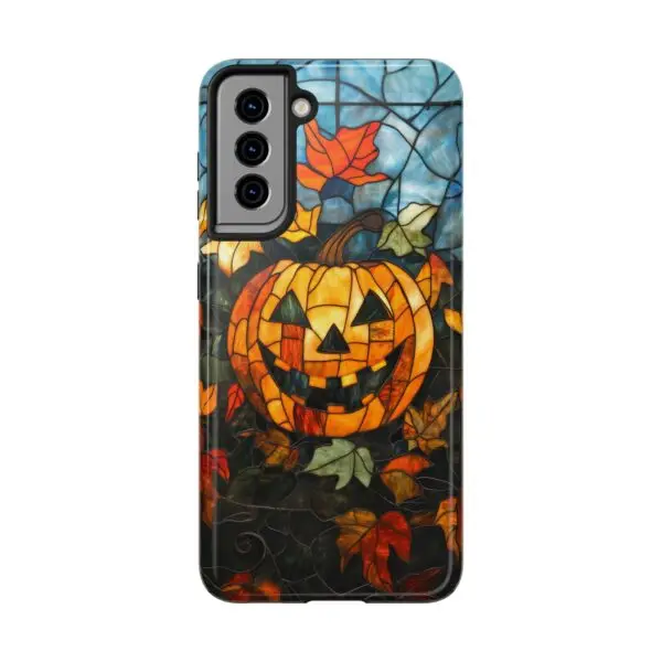Luminous Lantern Halloween Stained Glass Tough Phone Case for iPhone and Samsung - Image 121