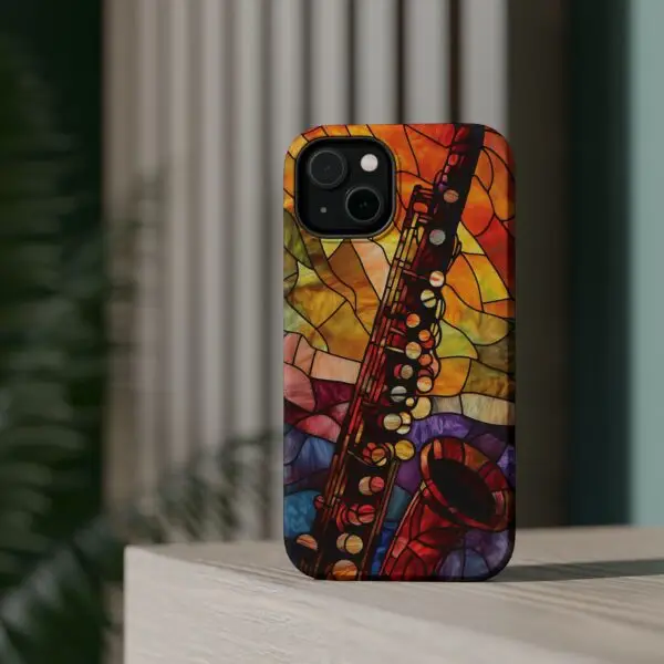 Symphonic Stained Glass Oboe Magnetic Tough Case for iPhone and Samsung - Image 14