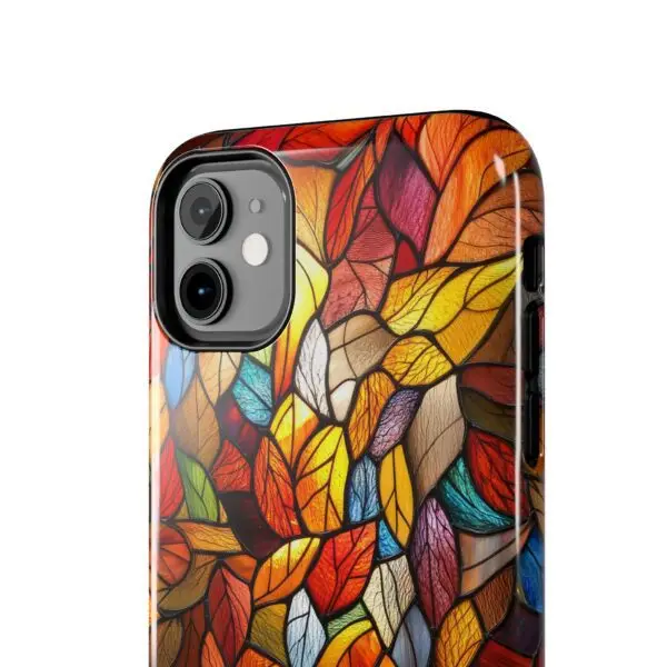 Autumn Leaves Stained Glass Tough Phone Case for iPhone and Samsung - Image 20