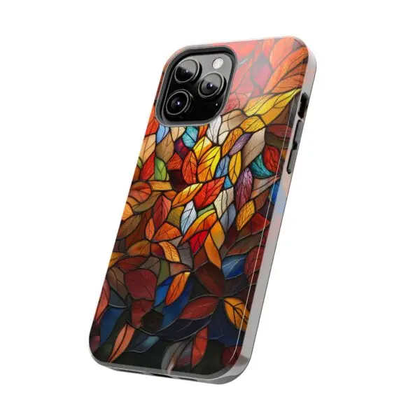 Autumn Leaves Stained Glass Tough Phone Case for iPhone and Samsung - Image 79