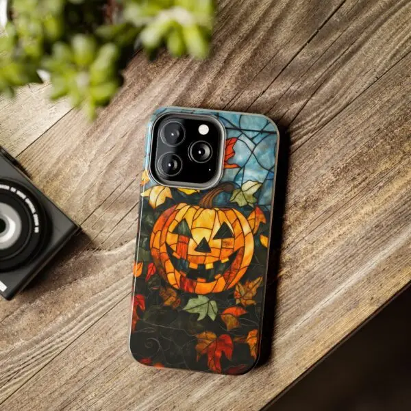 Luminous Lantern Halloween Stained Glass Tough Phone Case for iPhone and Samsung - Image 76