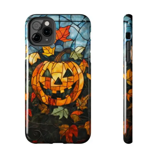 Luminous Lantern Halloween Stained Glass Tough Phone Case for iPhone and Samsung - Image 29