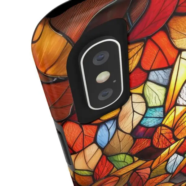 Autumn Leaves Stained Glass Tough Phone Case for iPhone and Samsung - Image 10