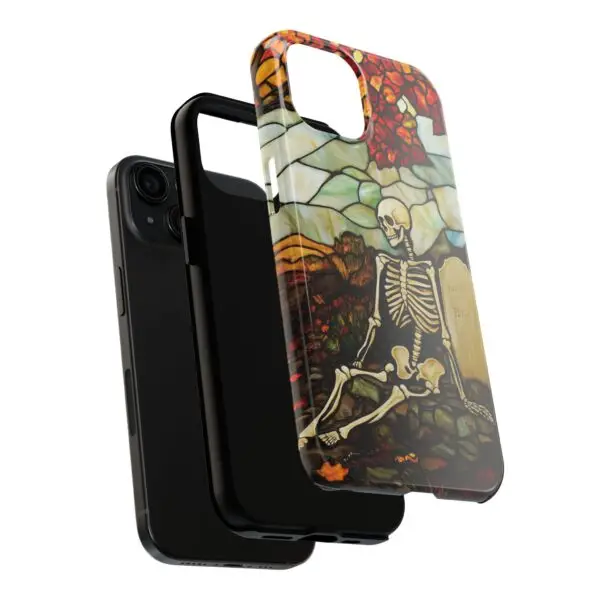 Autumn Graveyard Skeleton Tough Phone Cases for iPhone and Samsung - Image 4