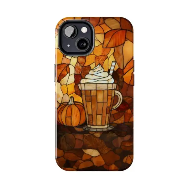 Stained Glass Pumpkin Spice Latte (PSL) Tough Phone Case for iPhone and Samsung - Image 60