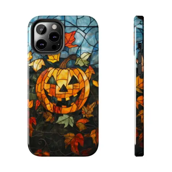Luminous Lantern Halloween Stained Glass Tough Phone Case for iPhone and Samsung - Image 53