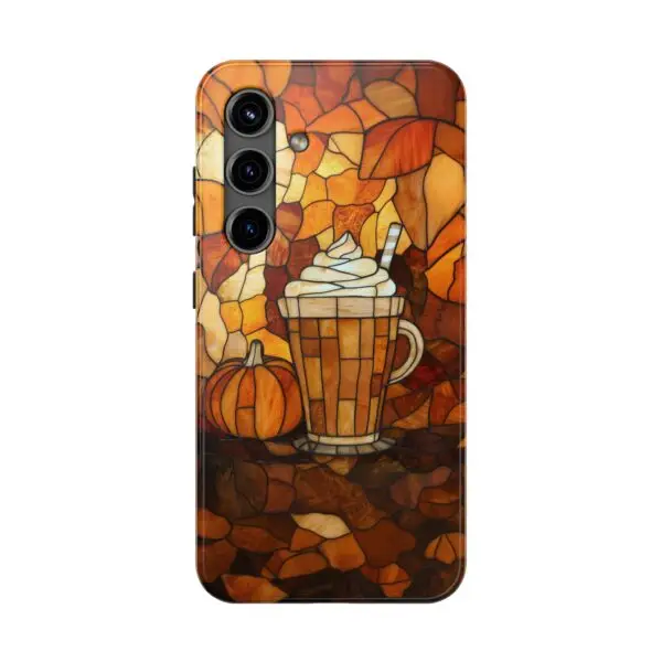 Stained Glass Pumpkin Spice Latte (PSL) Tough Phone Case for iPhone and Samsung - Image 106