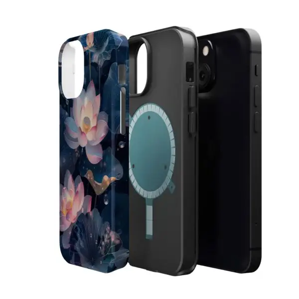 Dew-Kissed Lotus Magnetic Tough Case for iPhone and Samsung - Image 57