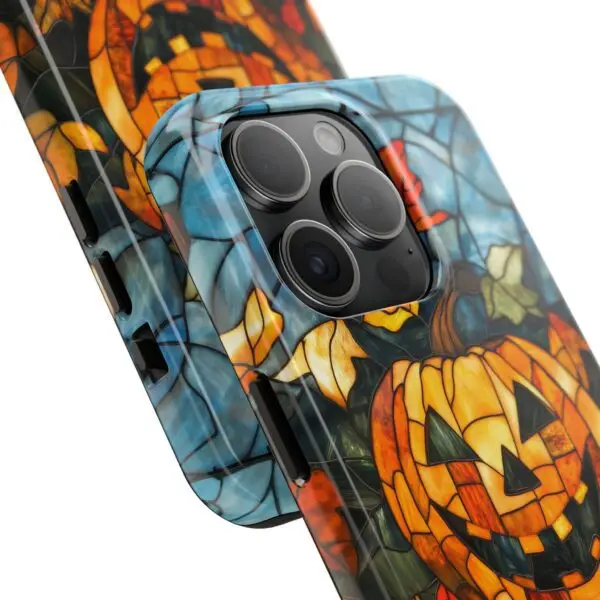 Luminous Lantern Halloween Stained Glass Tough Phone Case for iPhone and Samsung - Image 92