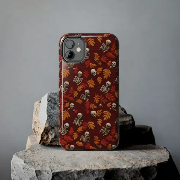 3D Orange Autumn Skeleton Tough Phone Cases for iPhone and Samsung - Image 21