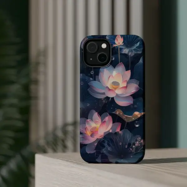 Dew-Kissed Lotus Magnetic Tough Case for iPhone and Samsung - Image 14