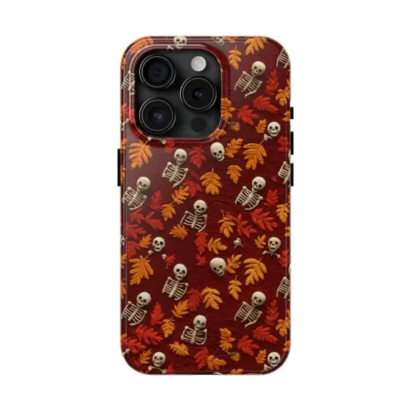 3D Orange Autumn Skeleton Tough Phone Cases for iPhone and Samsung - Image 92