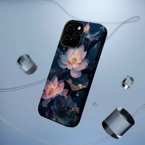 Dew-Kissed Lotus Magnetic Tough Case for iPhone and Samsung - Image 80