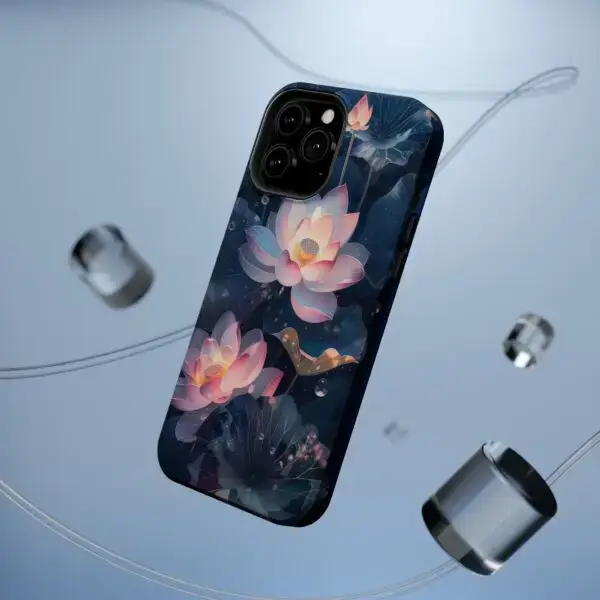 Dew-Kissed Lotus Magnetic Tough Case for iPhone and Samsung - Image 85
