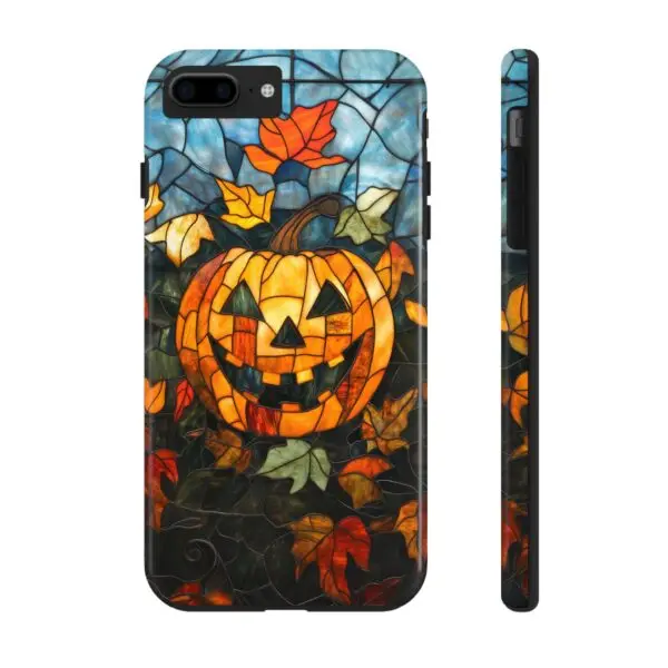 Luminous Lantern Halloween Stained Glass Tough Phone Case for iPhone and Samsung - Image 6