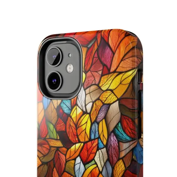 Autumn Leaves Stained Glass Tough Phone Case for iPhone and Samsung - Image 44