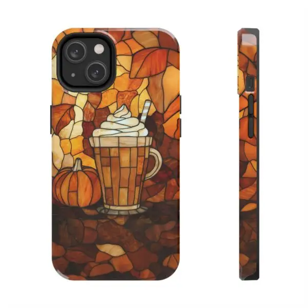Stained Glass Pumpkin Spice Latte (PSL) Tough Phone Case for iPhone and Samsung - Image 83