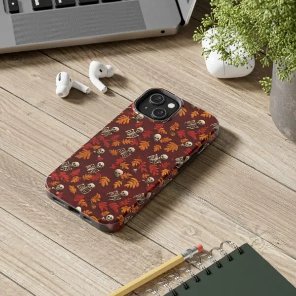 3D Orange Autumn Skeleton Tough Phone Cases for iPhone and Samsung - Image 84