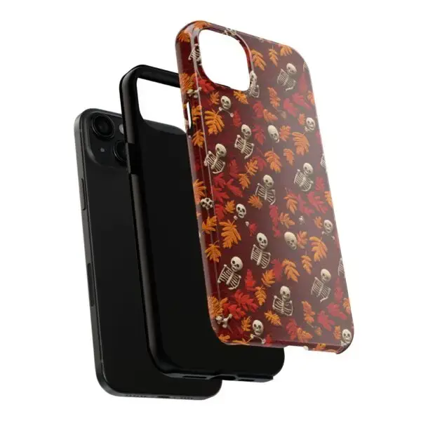 3D Orange Autumn Skeleton Tough Phone Cases for iPhone and Samsung - Image 99