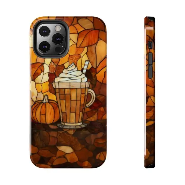 Stained Glass Pumpkin Spice Latte (PSL) Tough Phone Case for iPhone and Samsung - Image 47