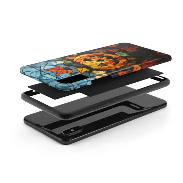 Luminous Lantern Halloween Stained Glass Tough Phone Case for iPhone and Samsung - Image 9