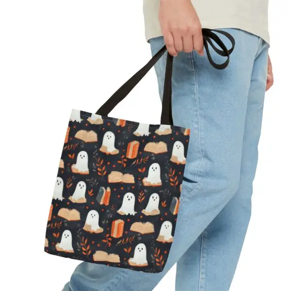 Haunted Library Halloween Librarian Tote Bag - Image 3