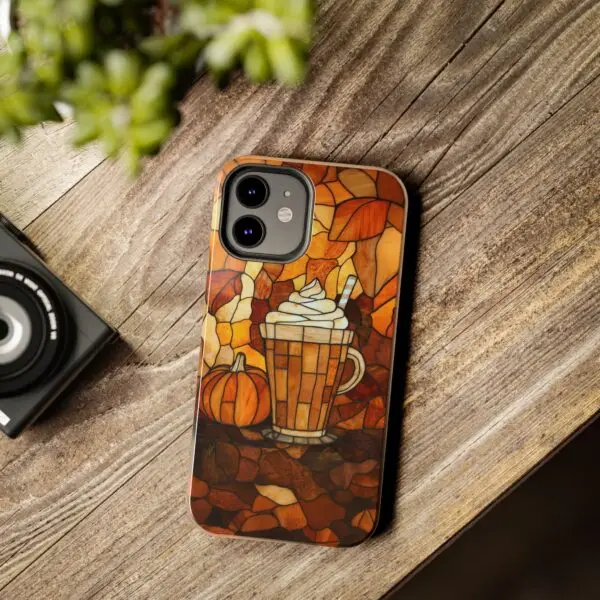 Stained Glass Pumpkin Spice Latte (PSL) Tough Phone Case for iPhone and Samsung - Image 40