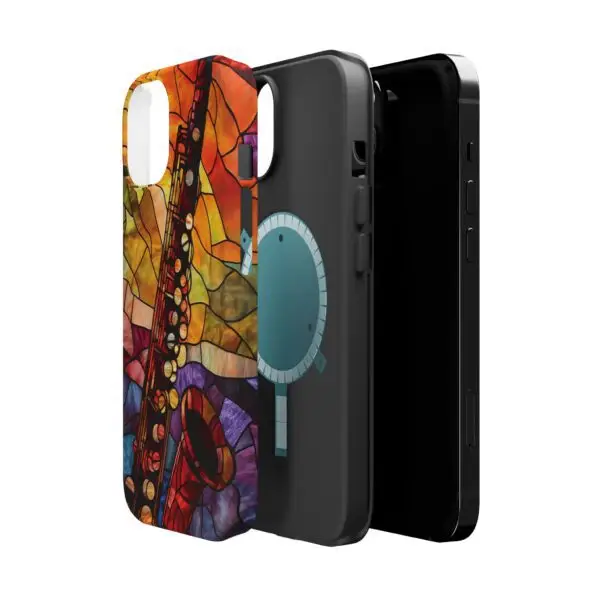 Symphonic Stained Glass Oboe Magnetic Tough Case for iPhone and Samsung - Image 12