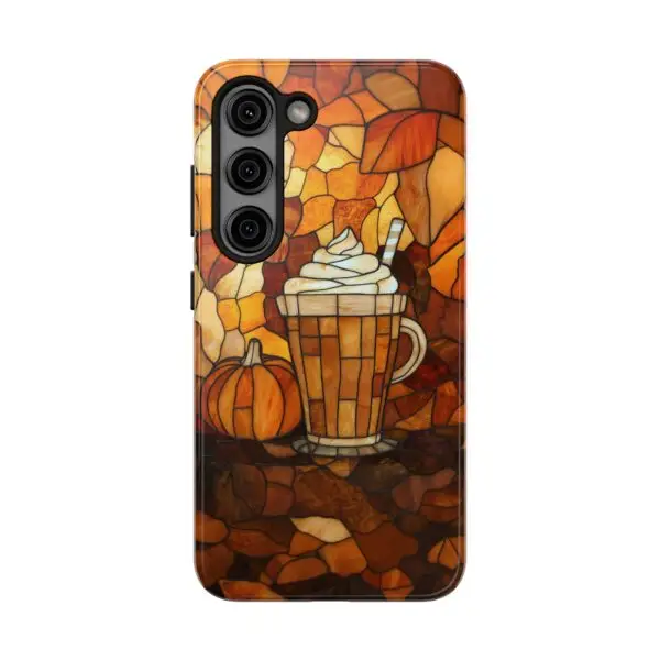 Stained Glass Pumpkin Spice Latte (PSL) Tough Phone Case for iPhone and Samsung - Image 111