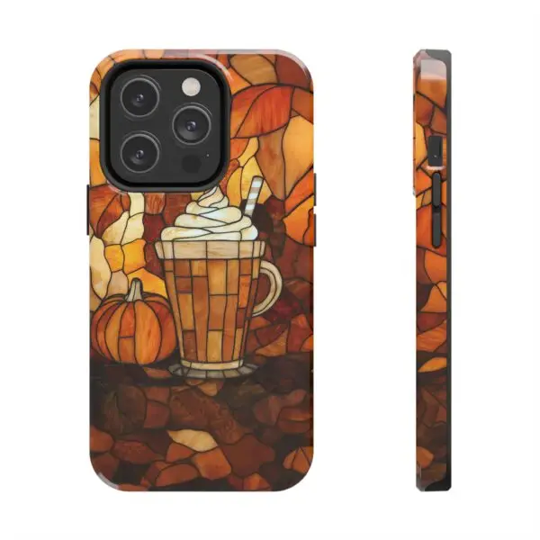 Stained Glass Pumpkin Spice Latte (PSL) Tough Phone Case for iPhone and Samsung - Image 85