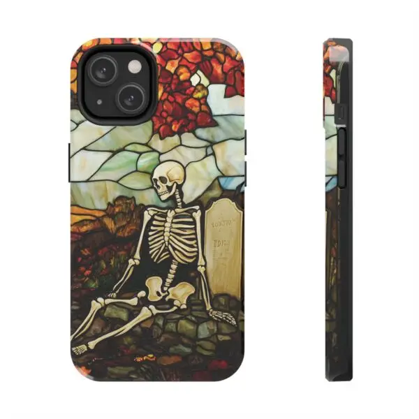 Autumn Graveyard Skeleton Tough Phone Cases for iPhone and Samsung - Image 83