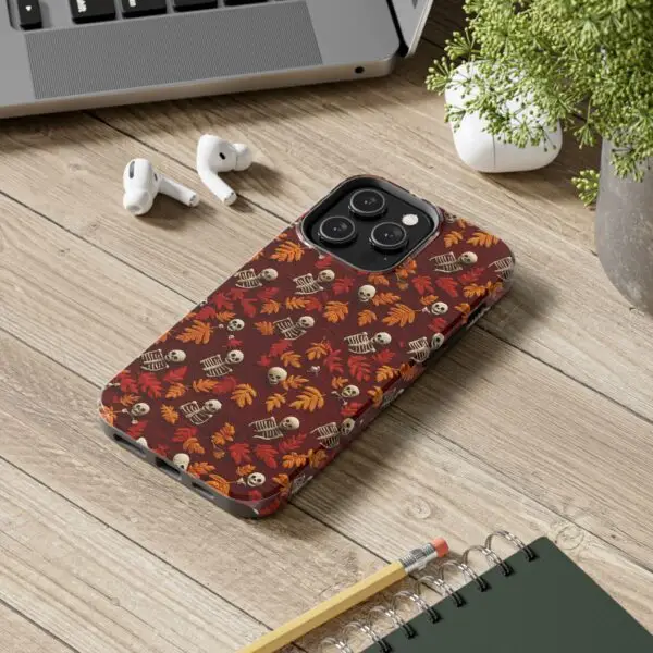 3D Orange Autumn Skeleton Tough Phone Cases for iPhone and Samsung - Image 88