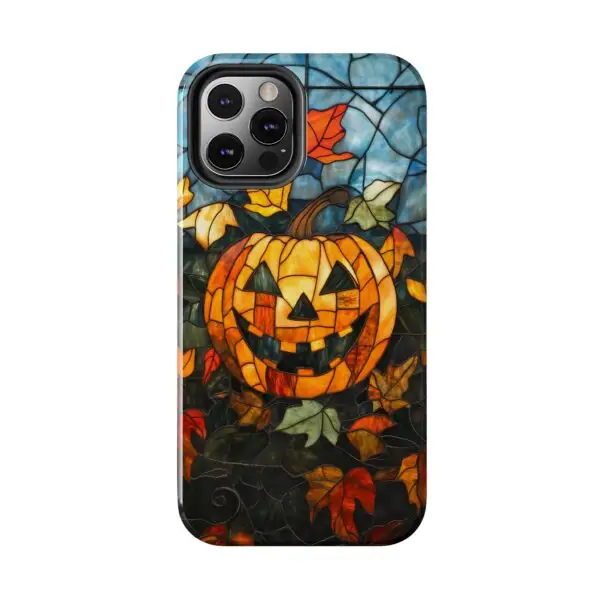 Luminous Lantern Halloween Stained Glass Tough Phone Case for iPhone and Samsung - Image 48