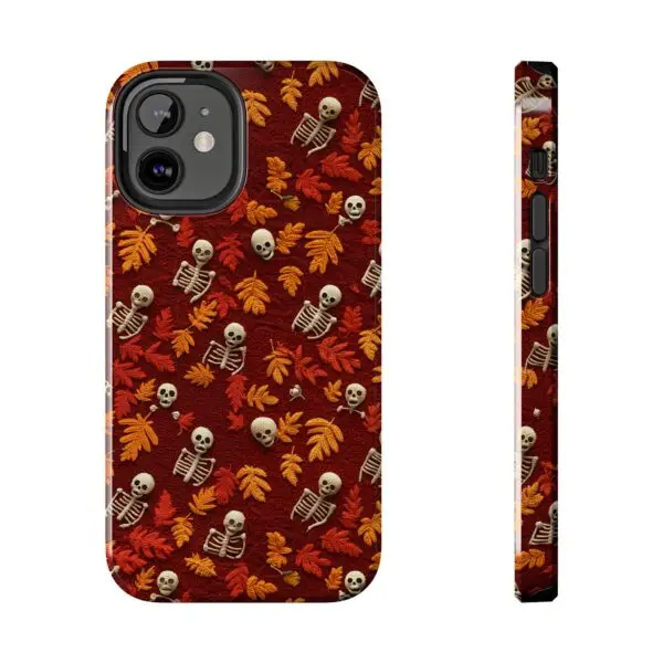 3D Orange Autumn Skeleton Tough Phone Cases for iPhone and Samsung - Image 42