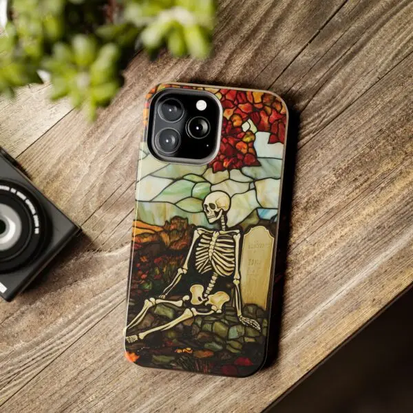 Autumn Graveyard Skeleton Tough Phone Cases for iPhone and Samsung - Image 82