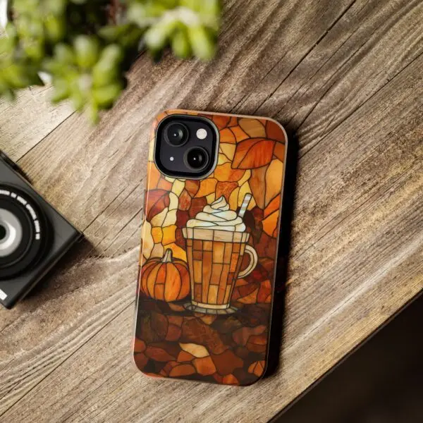 Stained Glass Pumpkin Spice Latte (PSL) Tough Phone Case for iPhone and Samsung - Image 64