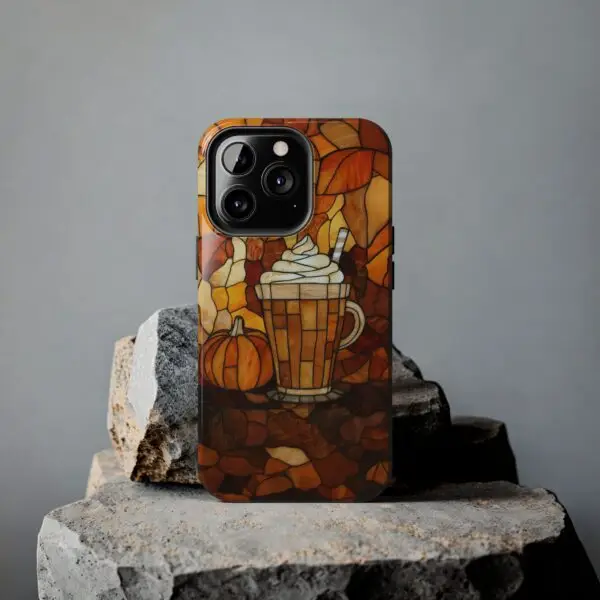 Stained Glass Pumpkin Spice Latte (PSL) Tough Phone Case for iPhone and Samsung - Image 75