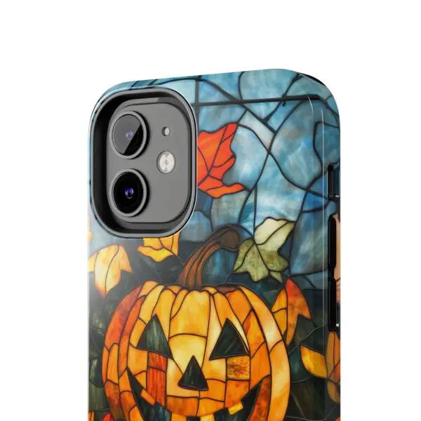 Luminous Lantern Halloween Stained Glass Tough Phone Case for iPhone and Samsung - Image 44