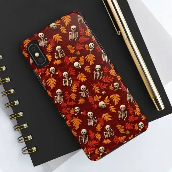 3D Orange Autumn Skeleton Tough Phone Cases for iPhone and Samsung - Image 14