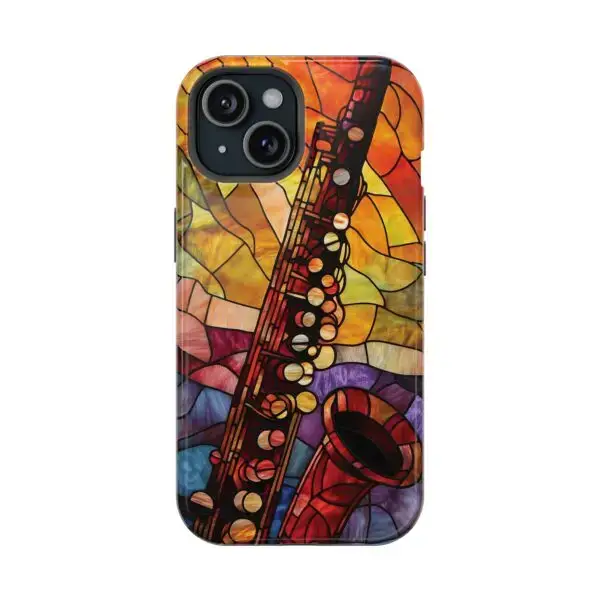 Symphonic Stained Glass Oboe Magnetic Tough Case for iPhone and Samsung