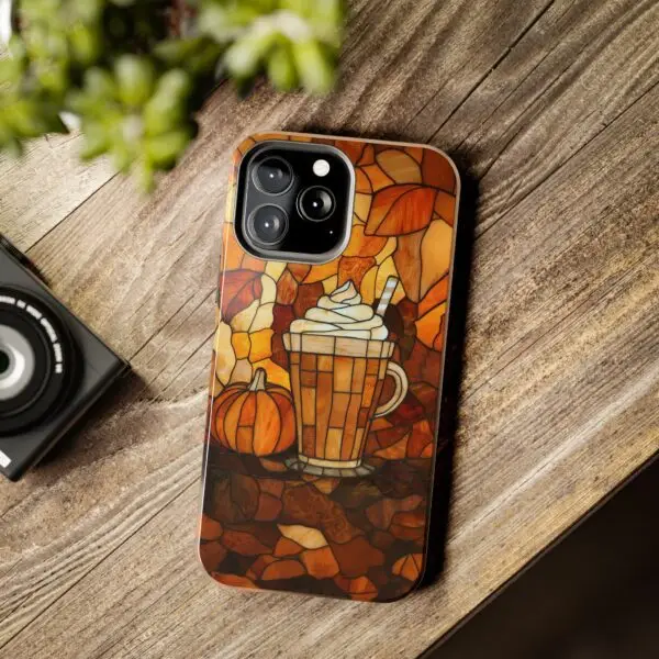 Stained Glass Pumpkin Spice Latte (PSL) Tough Phone Case for iPhone and Samsung - Image 82