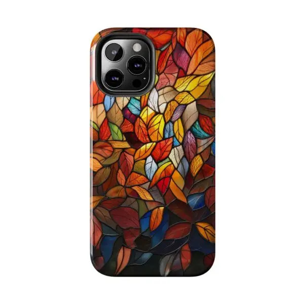 Autumn Leaves Stained Glass Tough Phone Case for iPhone and Samsung - Image 54