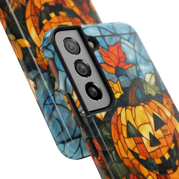 Luminous Lantern Halloween Stained Glass Tough Phone Case for iPhone and Samsung - Image 117