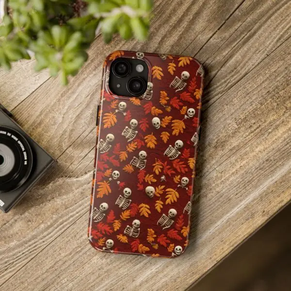 3D Orange Autumn Skeleton Tough Phone Cases for iPhone and Samsung - Image 100