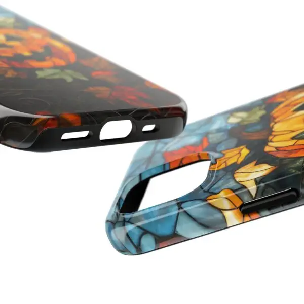 Luminous Lantern Halloween Stained Glass Tough Phone Case for iPhone and Samsung - Image 3